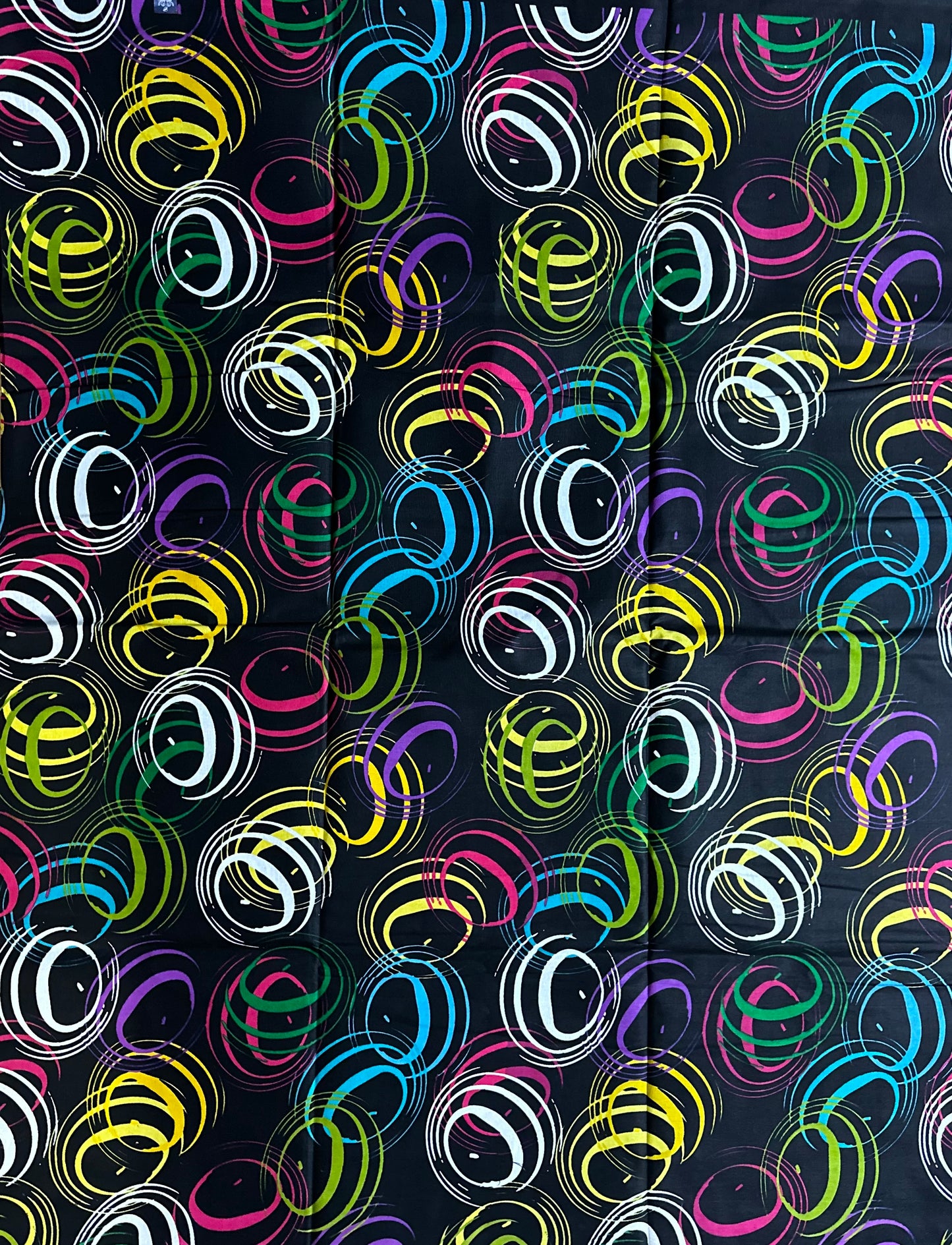 African Print Fabric, Ankara - Black Fabric