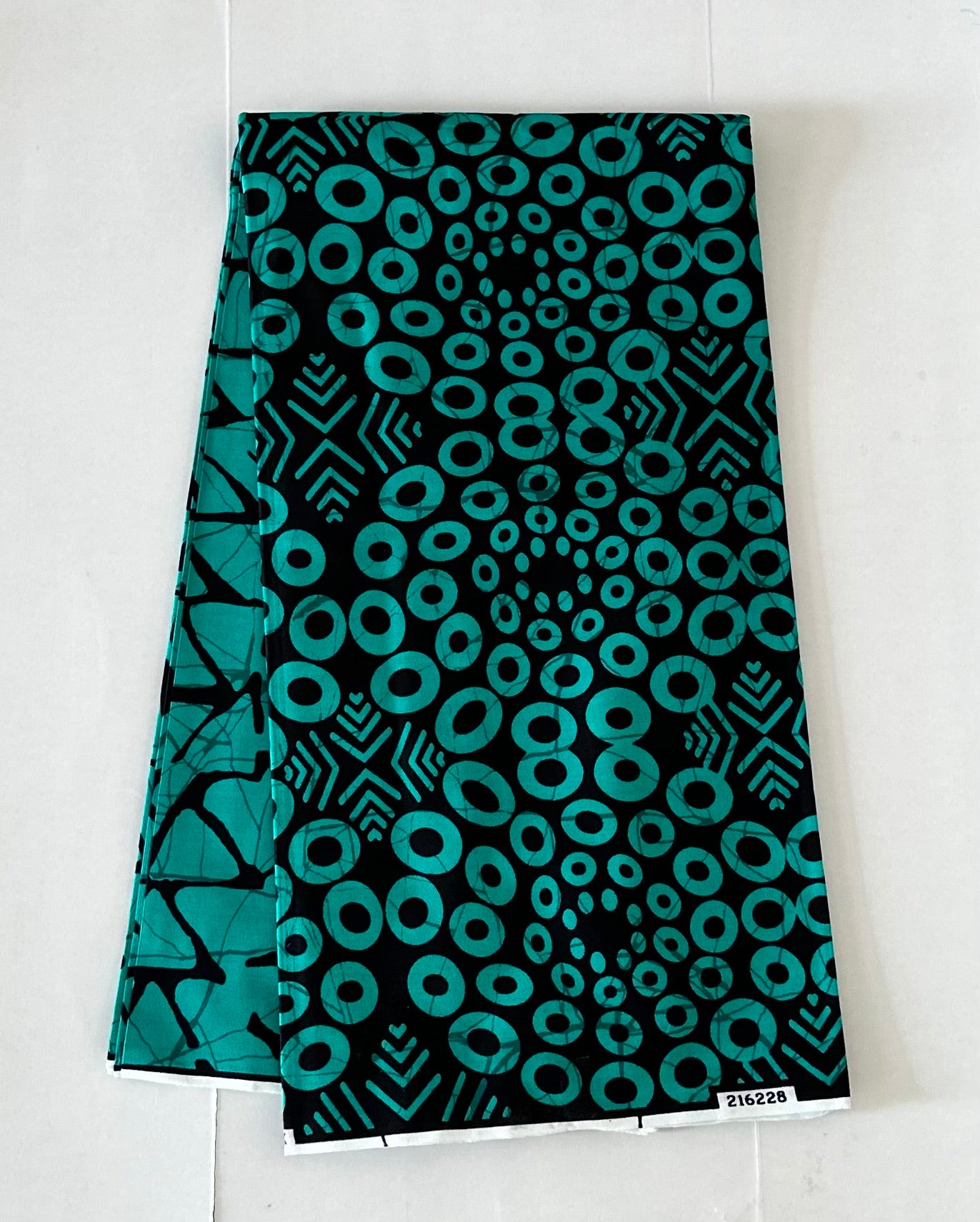 African Print Fabric, Ankara -Teal Fabric