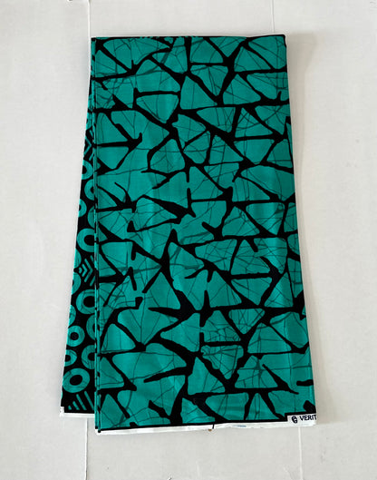 African Print Fabric, Ankara -Teal Fabric