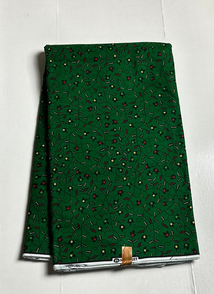 African Print Fabric, Ankara - Green Fabric