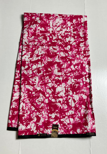African Print Fabric, Ankara - Pink Fabric
