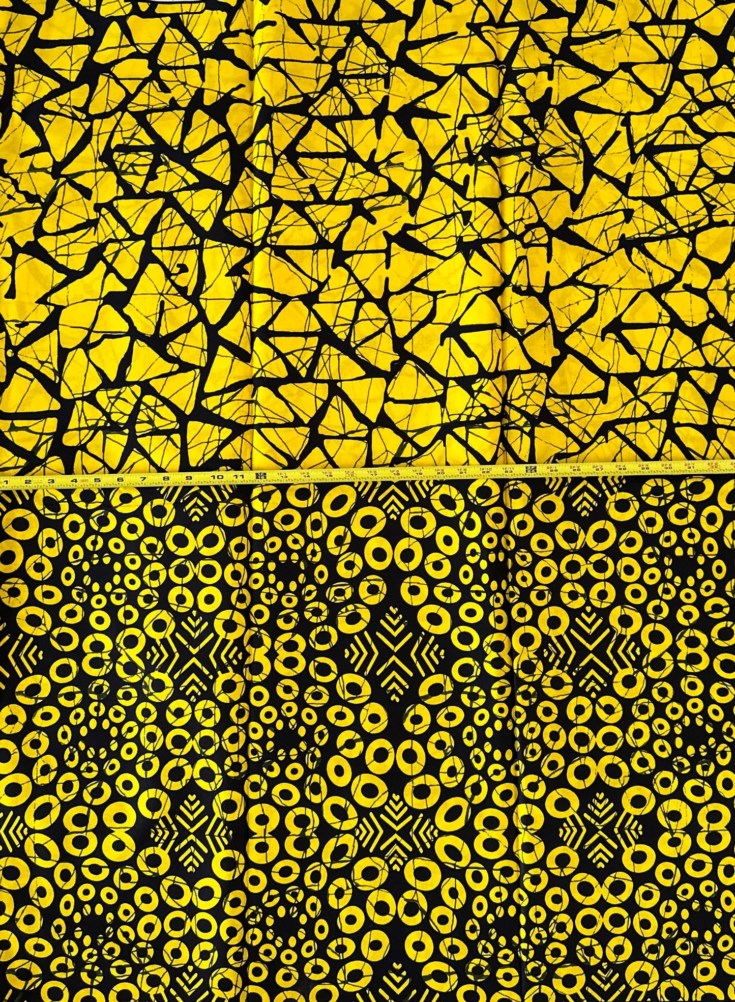 African Print Fabric, Ankara - Yellow Fabric