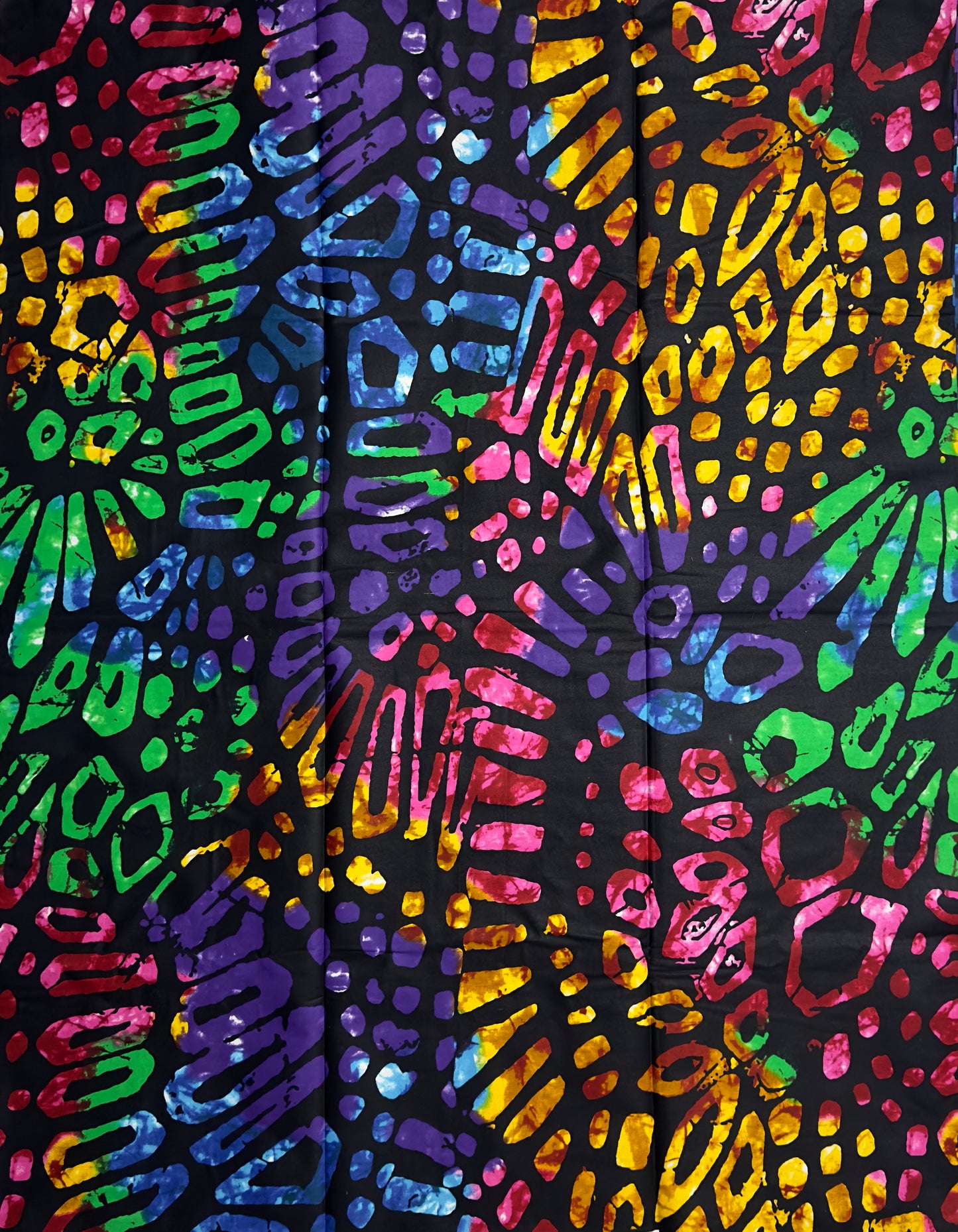 African Print Fabric, Ankara - Pink, Purple, Blue Fabric