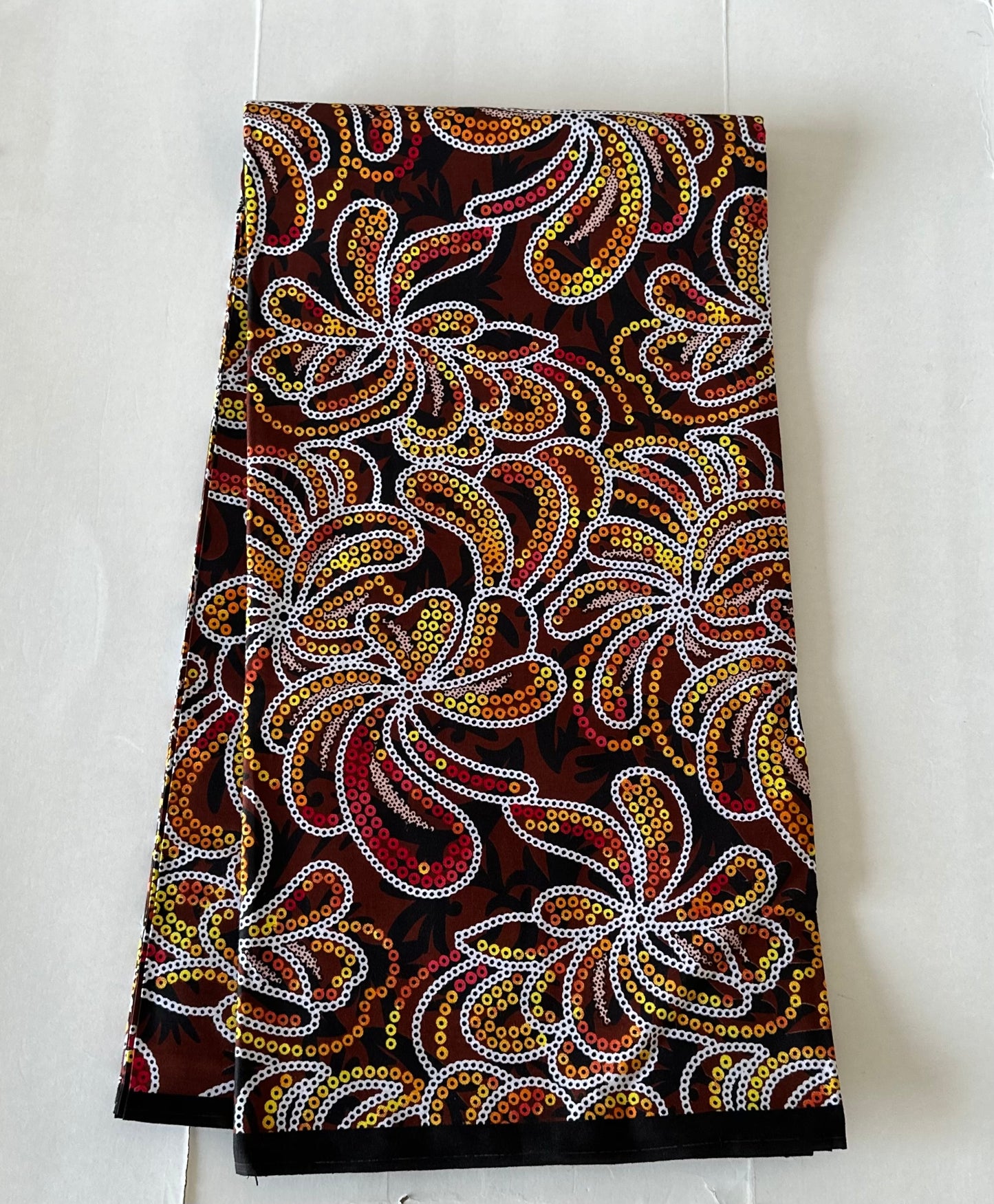 African Print Fabric, Ankara -Brown Fabric, African Clothing