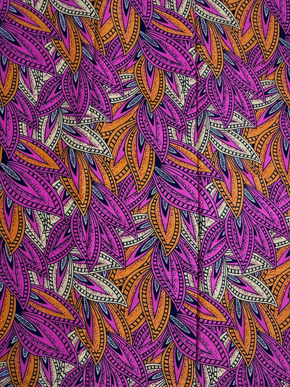 African Print Fabric, Ankara - Pink Fabric