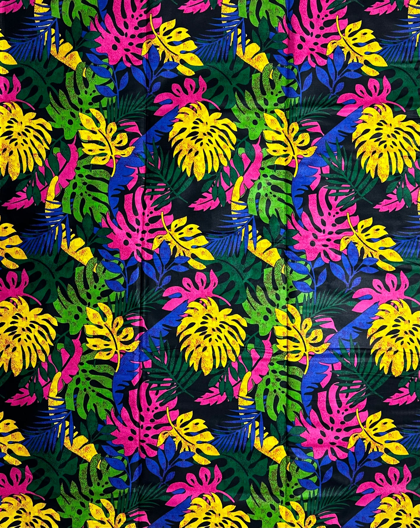 African Print Fabric, Ankara - Blue, Pink, Green, Yellow Fabric