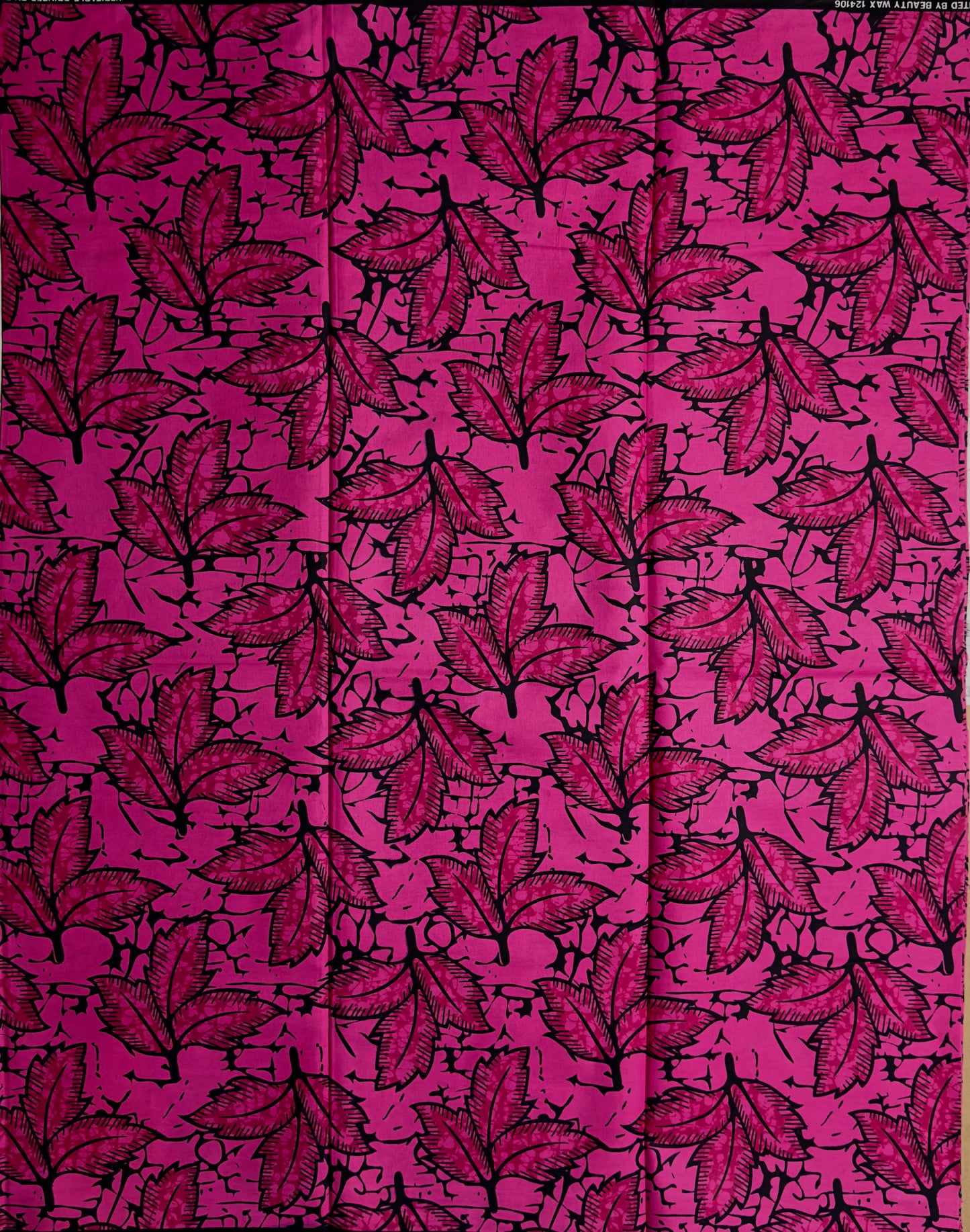 African Print Fabric, Ankara - Pink Fabric