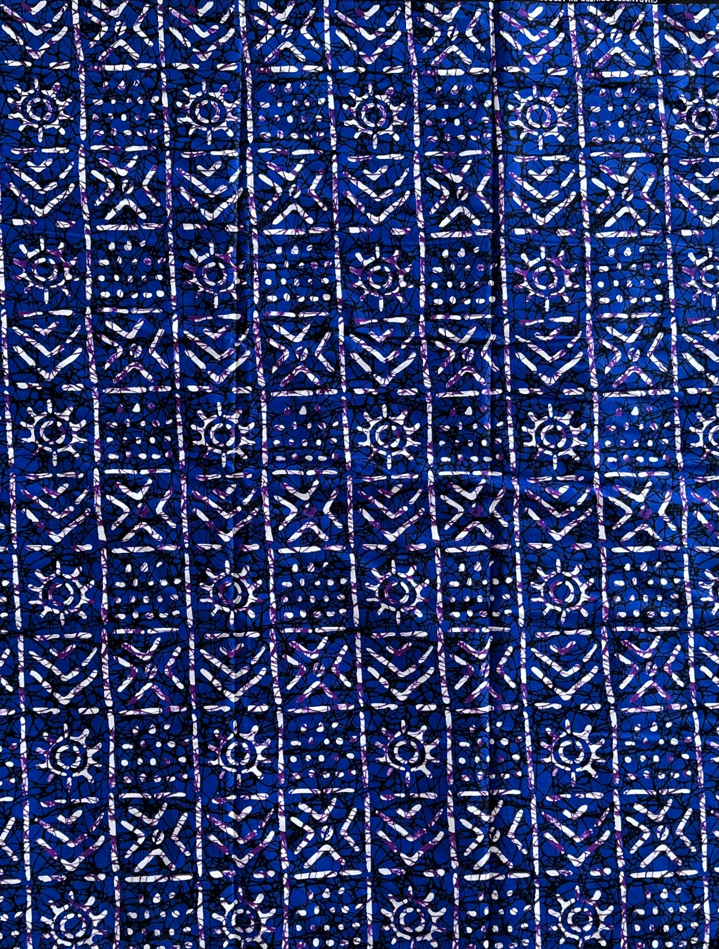 African Print Fabric, Ankara - Blue Fabric