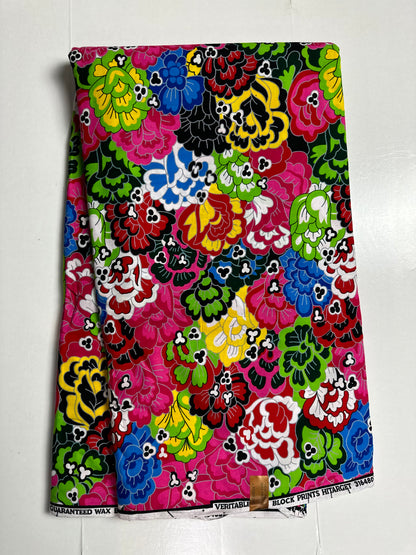 African Print Fabric, Pink Ankara Fabric