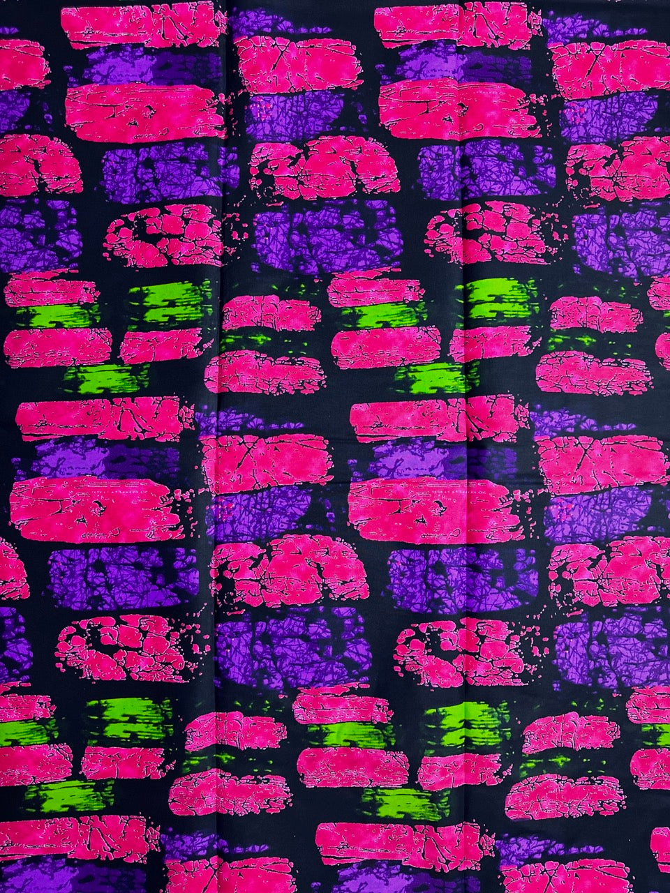 African Print Fabric, Ankara - Purple, Pink, Green Fabric