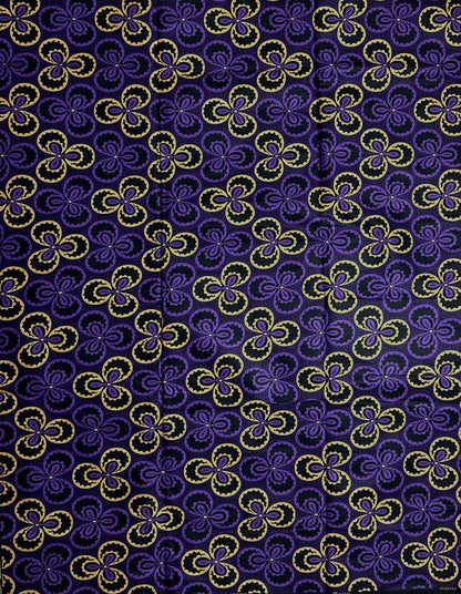 African Print Fabric, Ankara - Purple Fabric