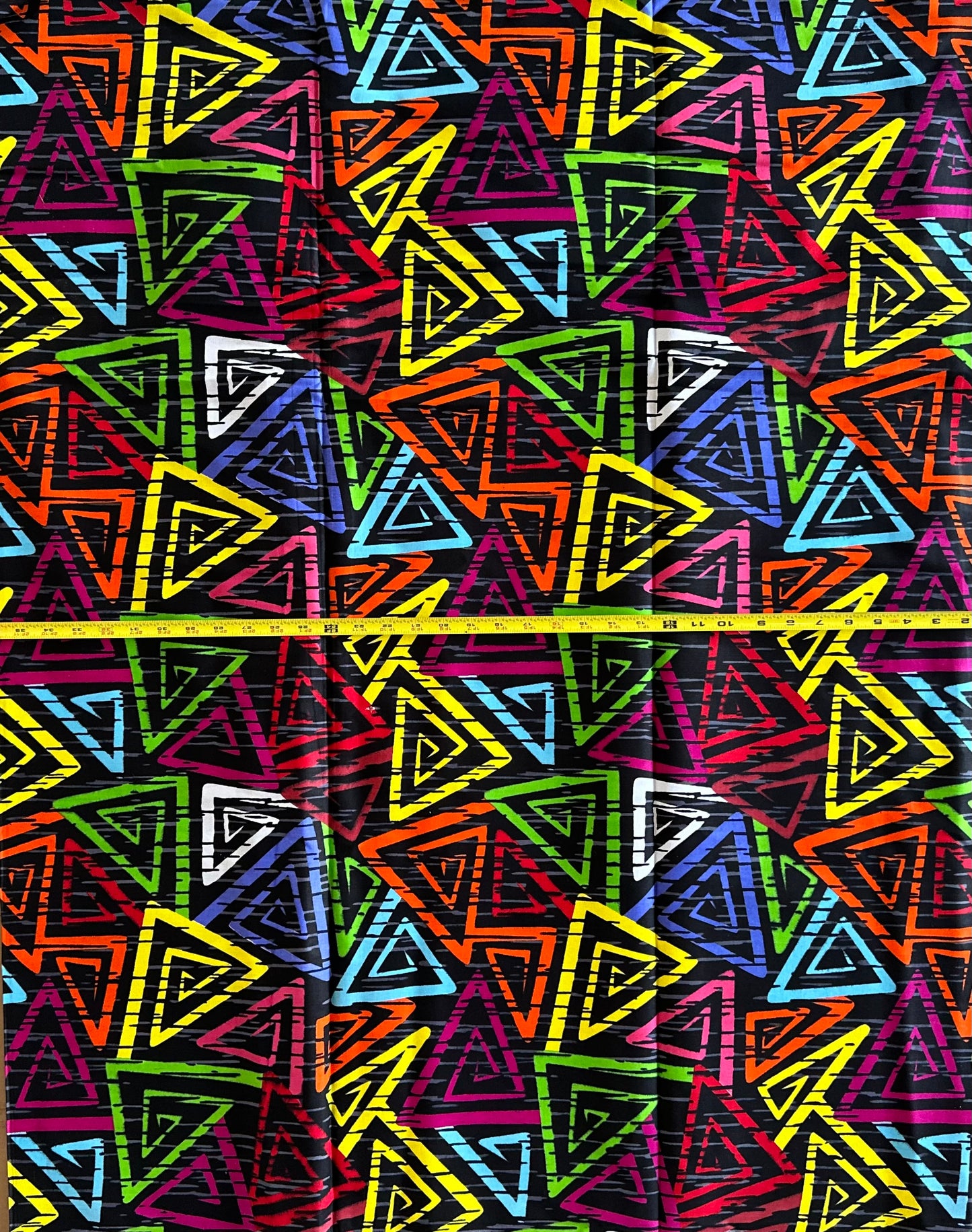 African Print Fabric, Ankara - Green, Yellow , Blue Fabric