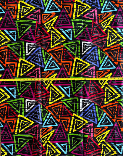 African Print Fabric, Ankara - Green, Yellow , Blue Fabric