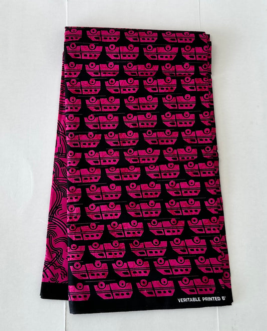 African Print Fabric, Ankara - Pink Fabric