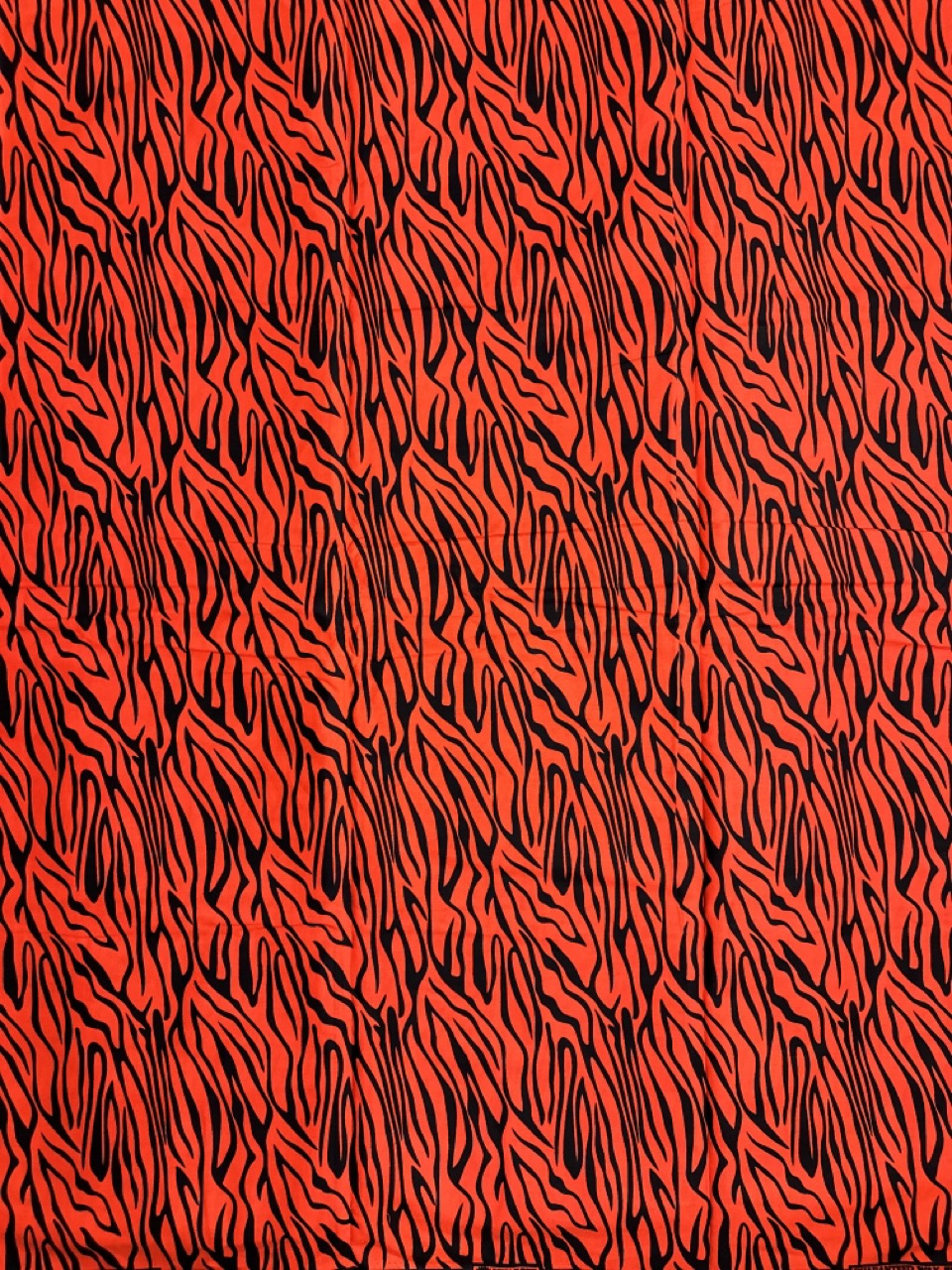 African Print Fabric, Ankara - Orange Fabric