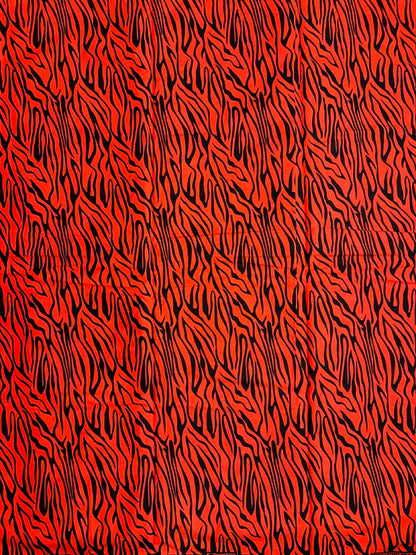African Print Fabric, Ankara - Orange Fabric