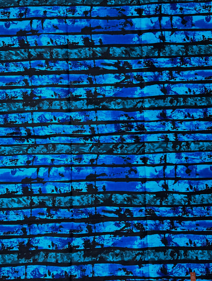 African Print Fabric, Ankara - Blue Fabric