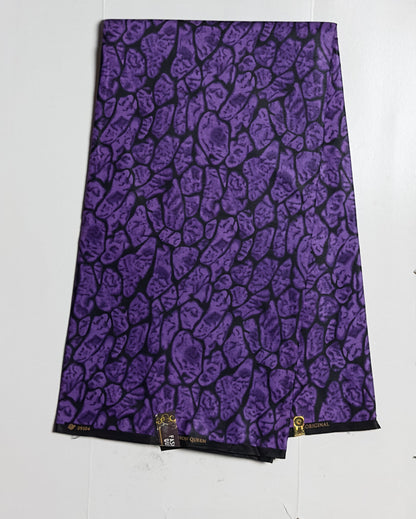 African Print Fabric, Ankara - Purple Fabric