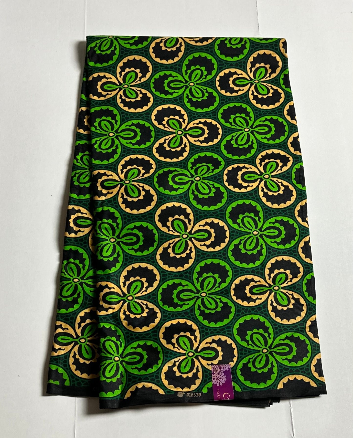 African Print Fabric, Ankara - Green Fabric