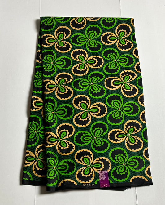 African Print Fabric, Ankara - Green Fabric