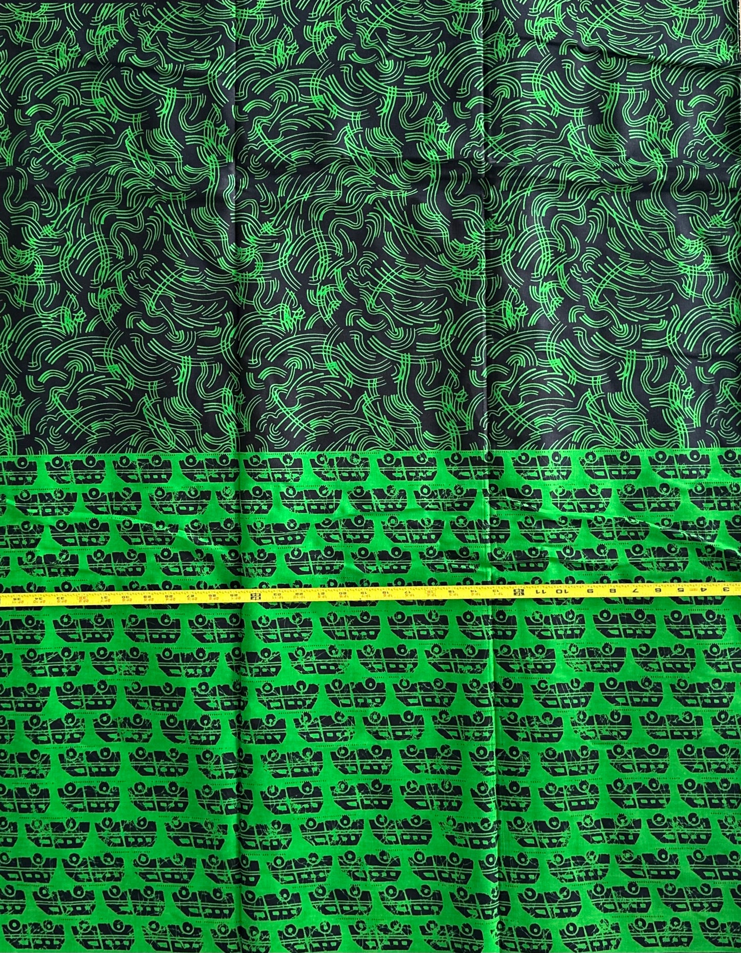 African Print Fabric, Ankara - Green Fabric