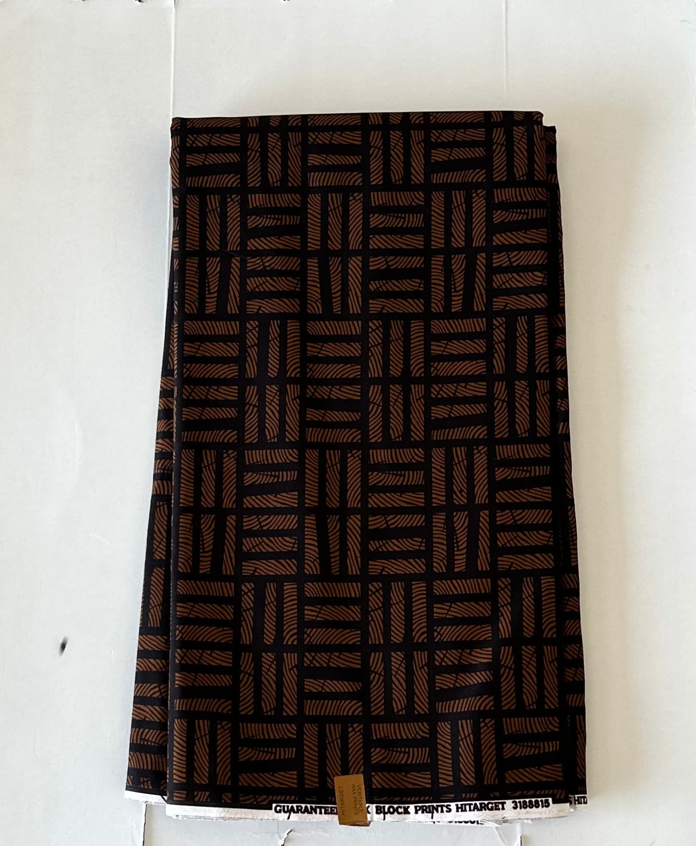 African Print Fabric, Ankara - Brown Fabric