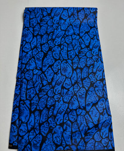 African Print Fabric, Ankara -Blue Fabric