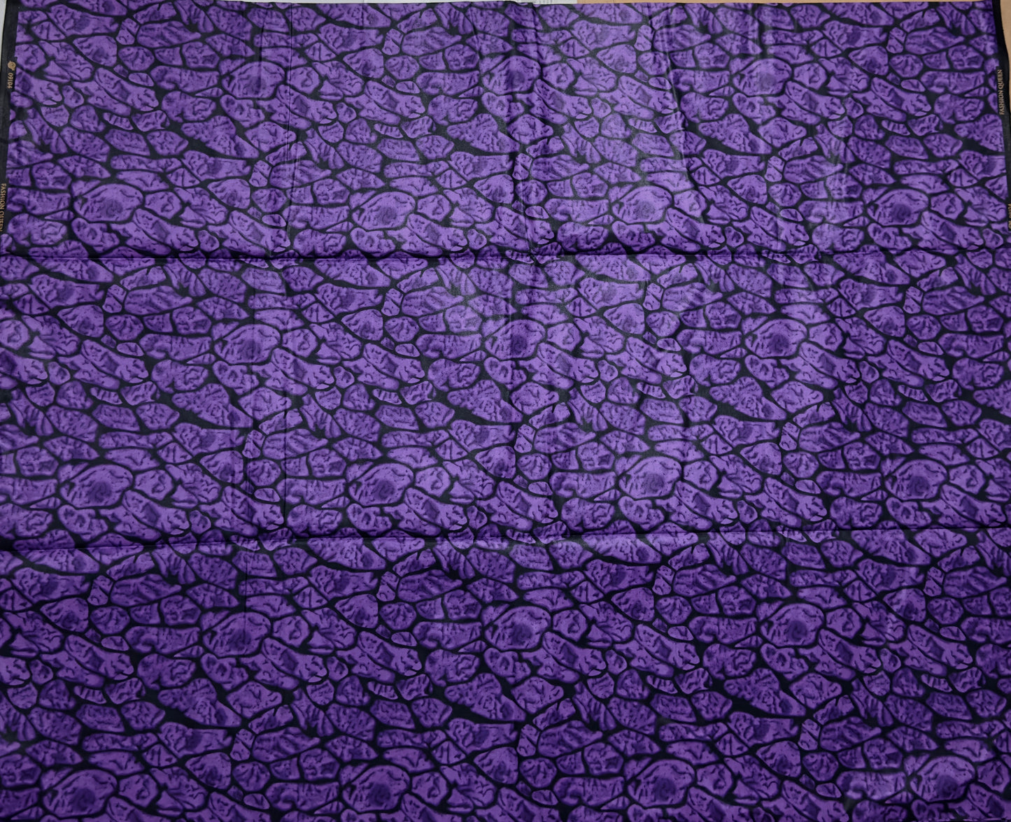 African Print Fabric, Ankara - Purple Fabric