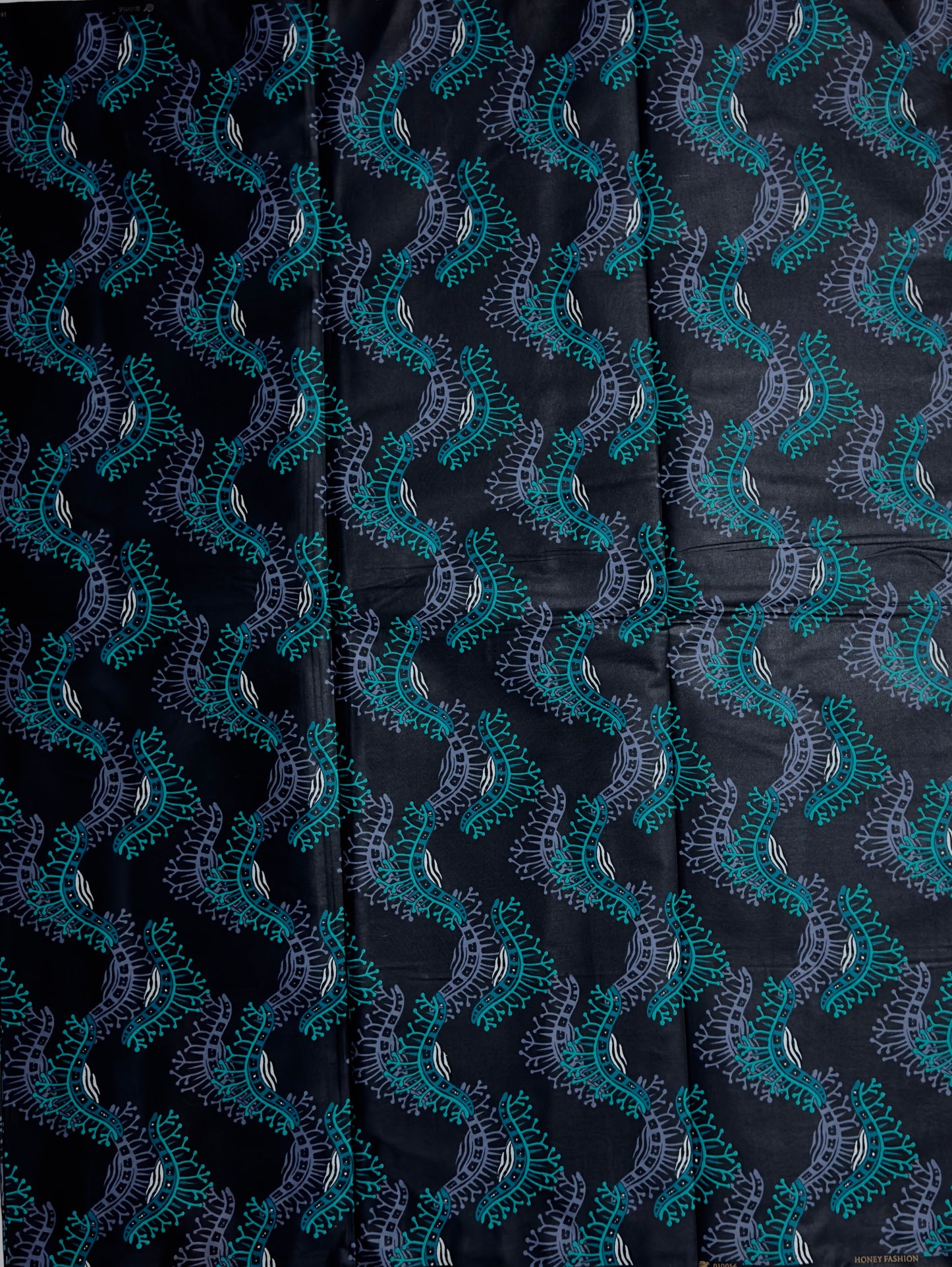 African Print Fabric, Ankara - Teal Fabric