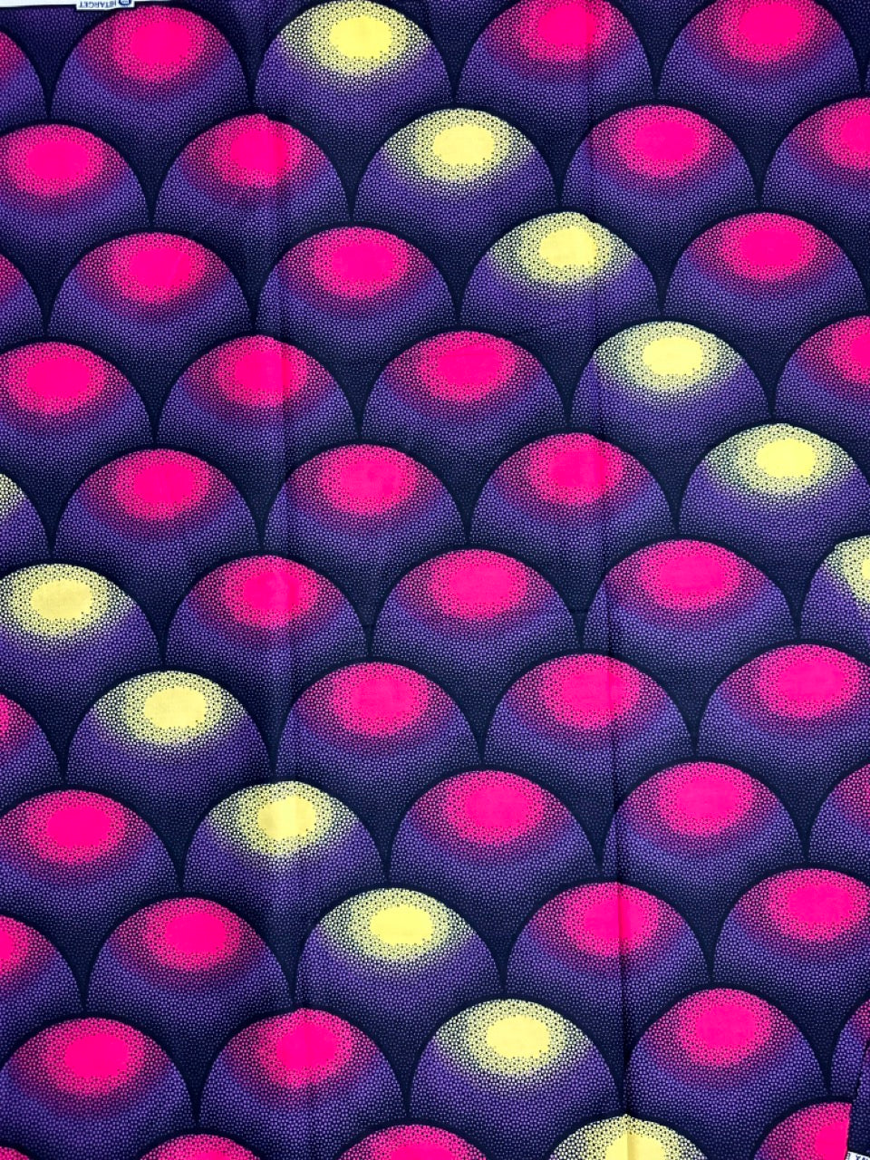 African Print Fabric, Ankara - Purple, Pink, Beige Fabric
