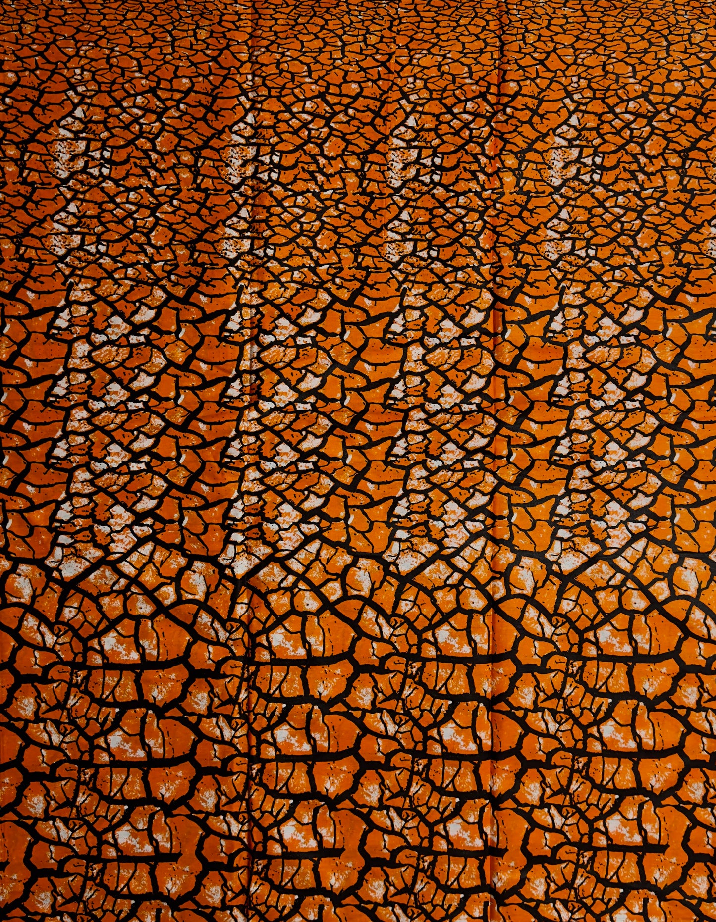 African Print Fabric, Ankara - Orange Fabric