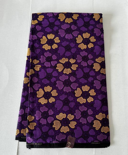 African Print Fabric, Ankara - Puple Fabric