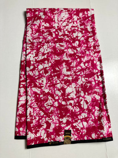 African Print Fabric, Ankara - Pink Fabric