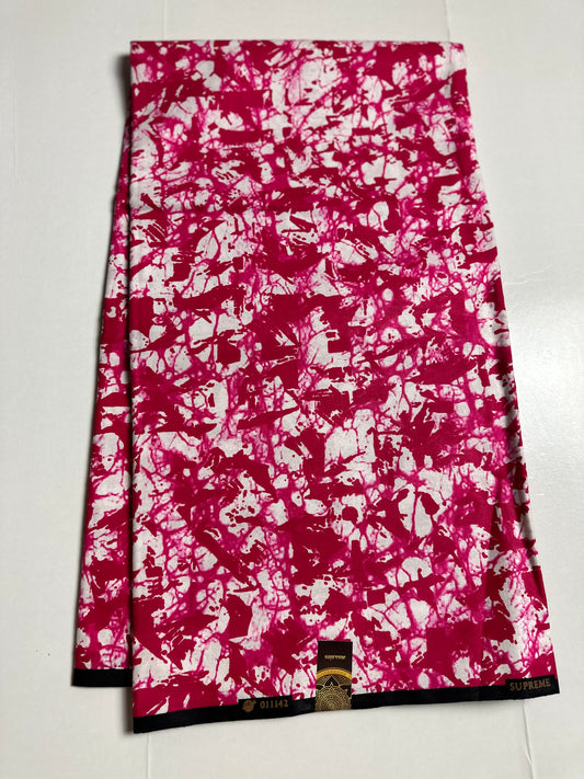 African Print Fabric, Ankara - Pink Fabric