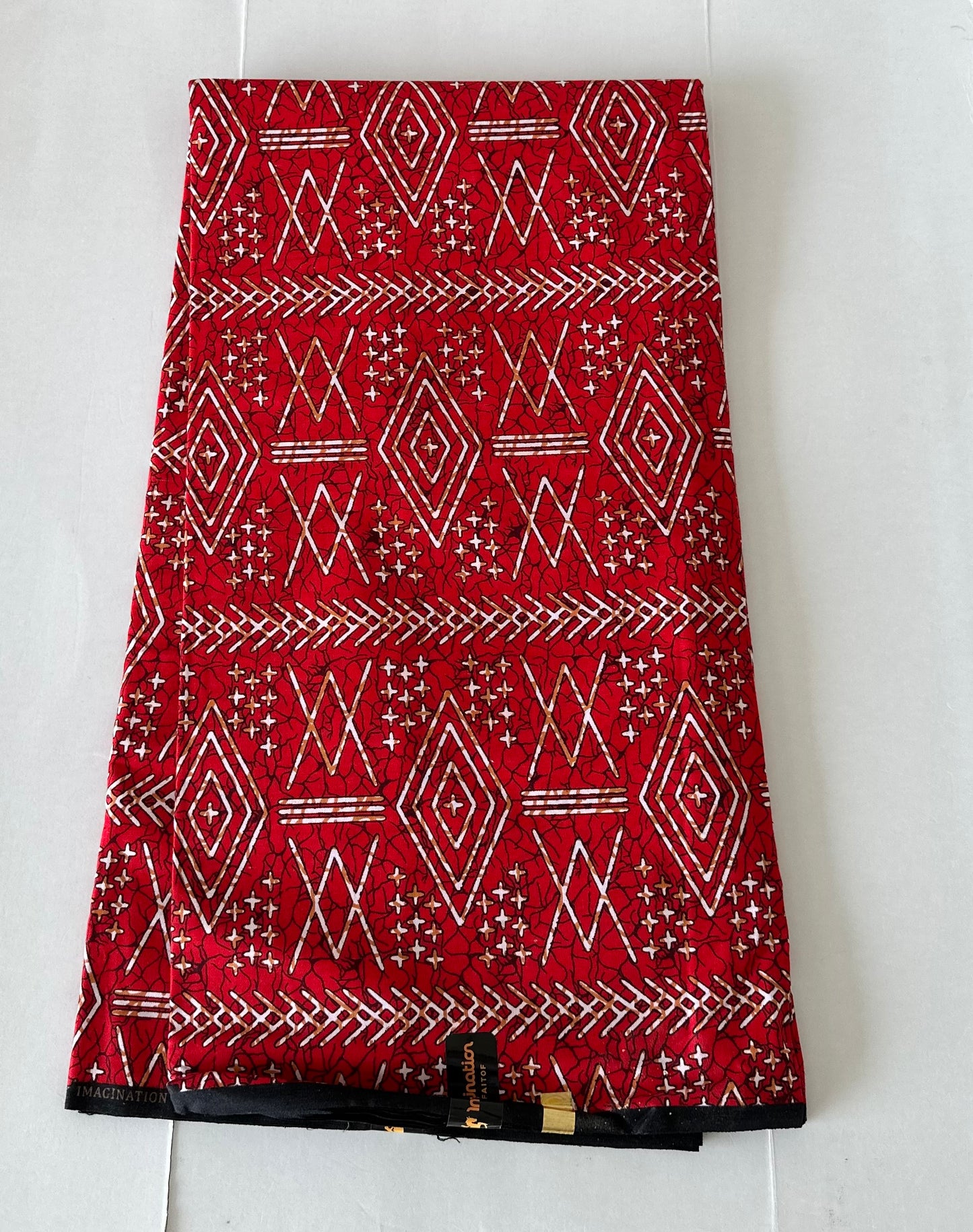 African Print Fabric, Ankara - Red Fabric