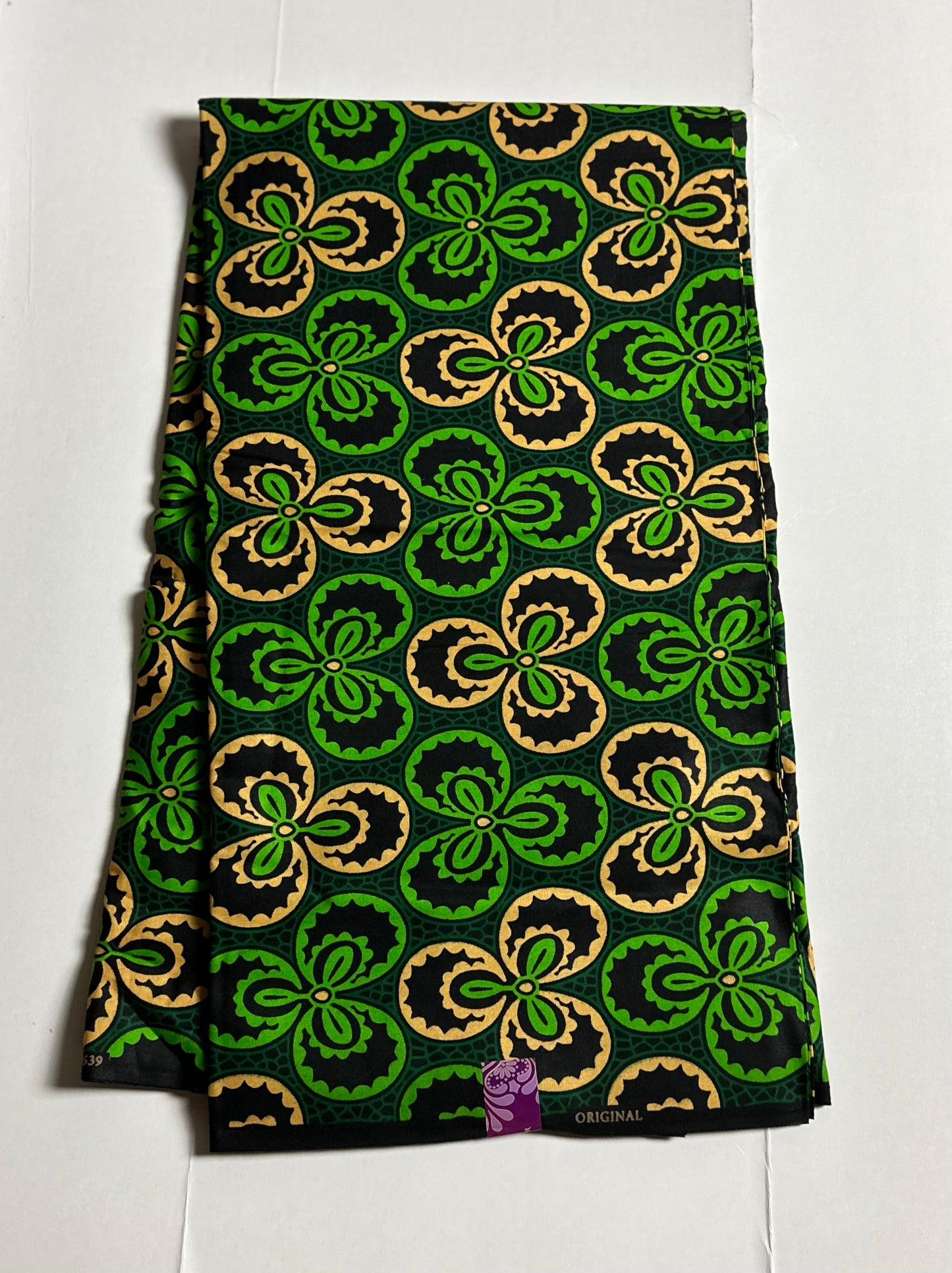 African Print Fabric, Ankara - Green Fabric
