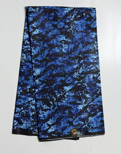 African Print Fabric, Ankara -Blue Fabric