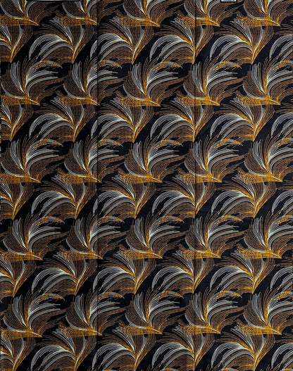 African Print Fabric, Ankara - Brown Fabric