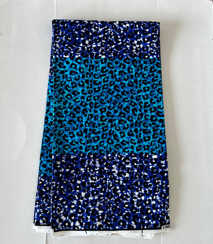 African Print Fabric, Ankara - Blue Fabric