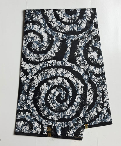 African Print Fabric, Ankara - Monochrome Fabric