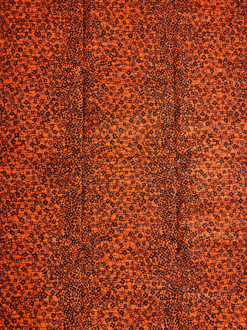 African Print Fabric, Ankara - Orange Fabric