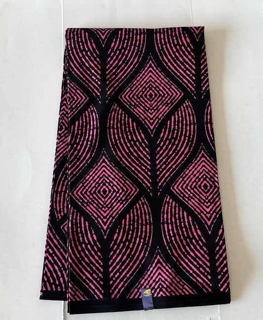 African Print Fabric, Ankara - Purple Fabric