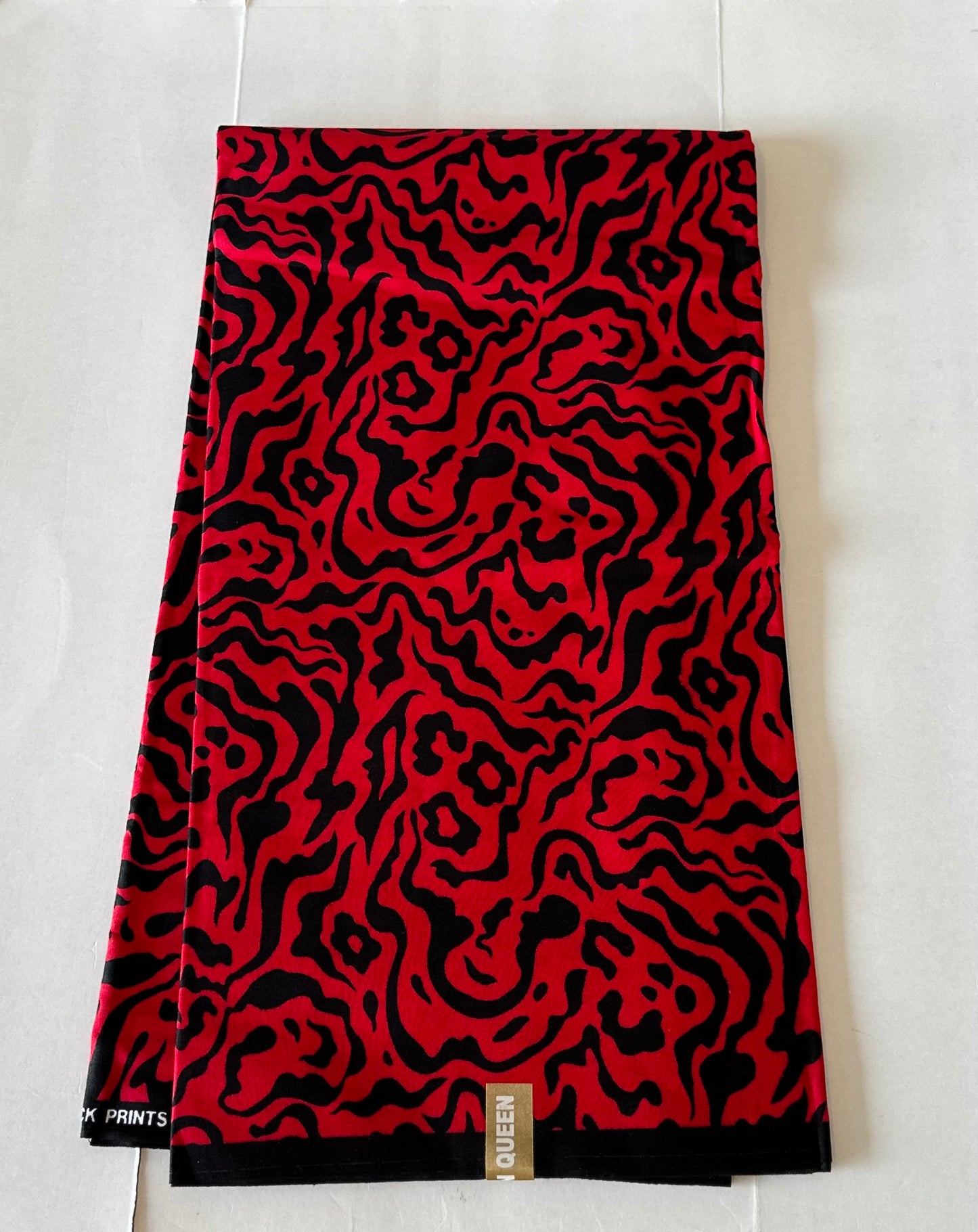 African Print Fabric, Ankara - Red Fabric