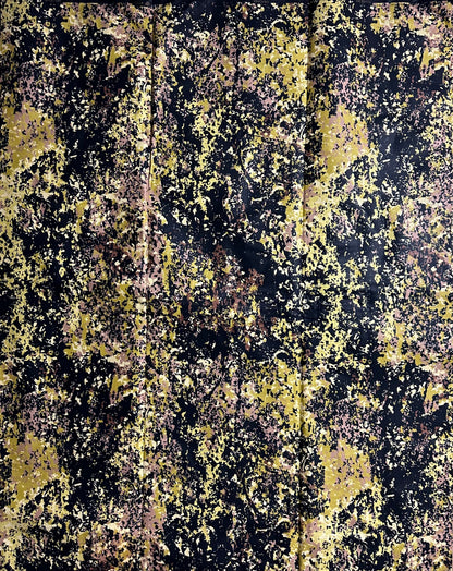 African Print Fabric, Ankara - Black, Beige, Olive Green Fabric