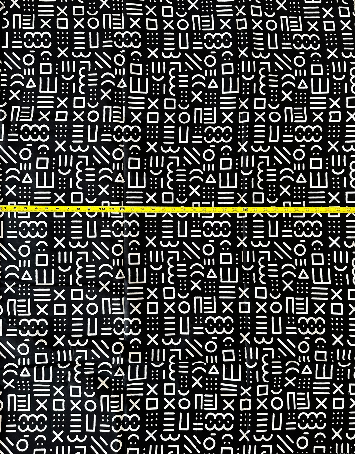 African Print Fabric, Ankara -Black, White Fabric