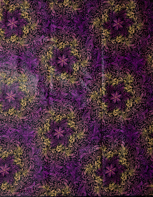 African Print Fabric, Ankara - Purple Fabric