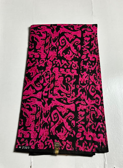African Print Fabric, Ankara - Pink Fabric