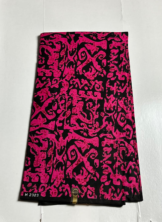 African Print Fabric, Ankara - Pink Fabric