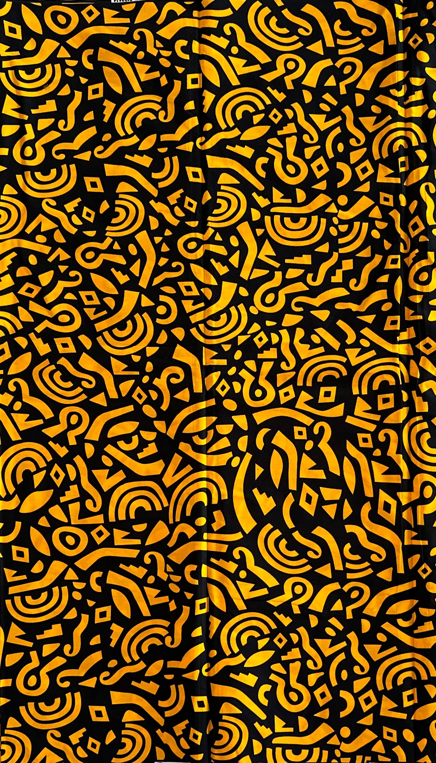 African Print Fabric, Ankara - Yellow Fabric