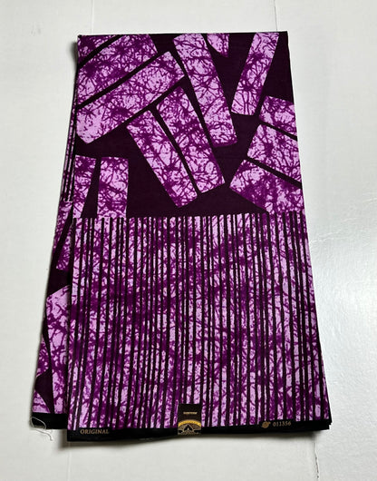 African Print Fabric, Ankara - Purple Fabric